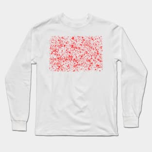 Abstract red paint splatter effect Long Sleeve T-Shirt